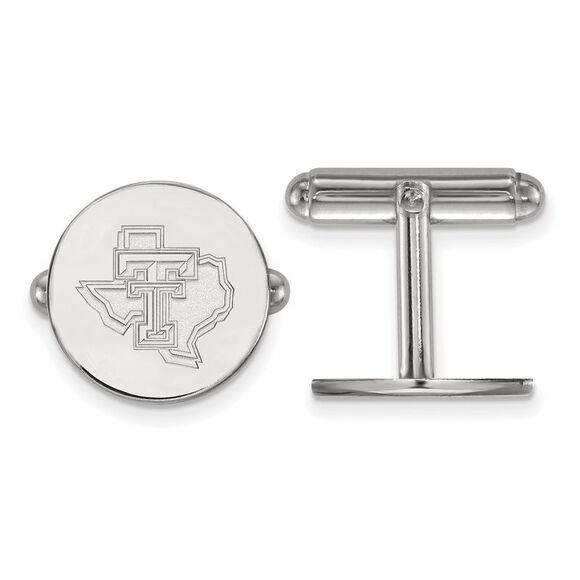 Sterling Silver Texas Tech University Cuff Links - Picture 1 of 3